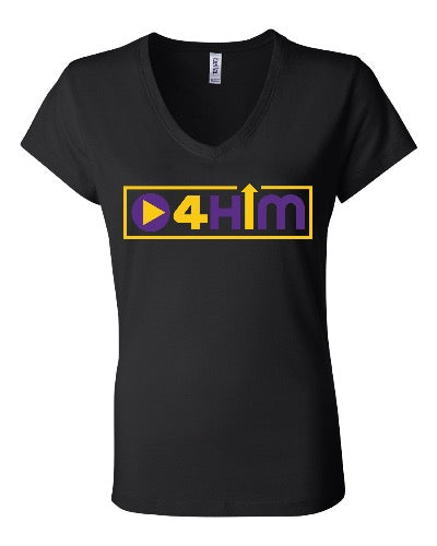 Adult Purple and Gold V-Neck (Women's Cut) Shirts (Sizes run small so order one size larger)